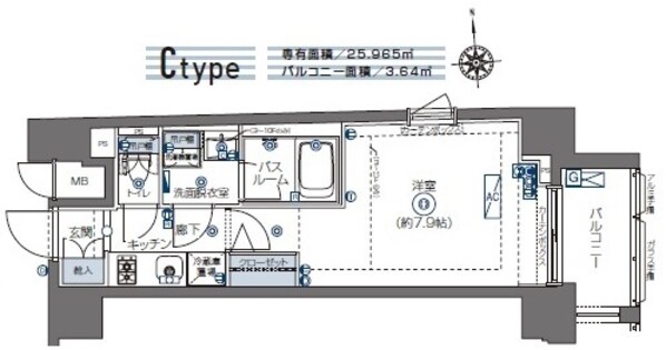 ZOOM四谷左門町　の物件間取画像